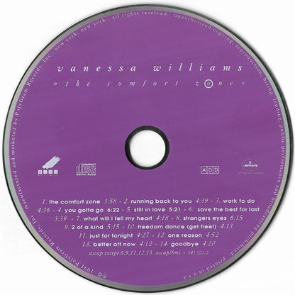 Vanessa Williams - The Comfort Zone (CD) Compact Disc Goede Staat