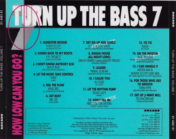 Various - Turn Up The Bass Volume * (CD) Compact Disc Goede Staat