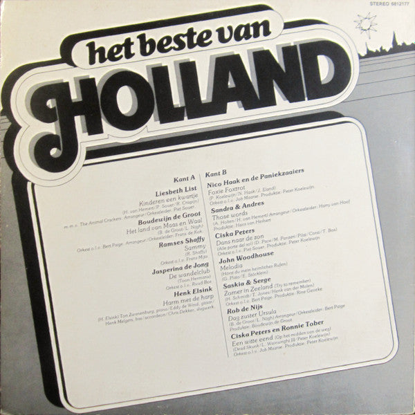 Various - De Zonnebril Van De Opticiën / Het Beste Van Holland (LP) Vinyl LP Vinyl Very Good (VG) <br> Hoes Good Plus (G+)