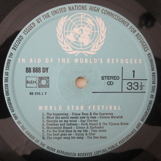 Various - World Star Festival (LP) Vinyl LP Vinyl Zeer Goed / Hoesje Goed "VINYLSINGLES.NL"