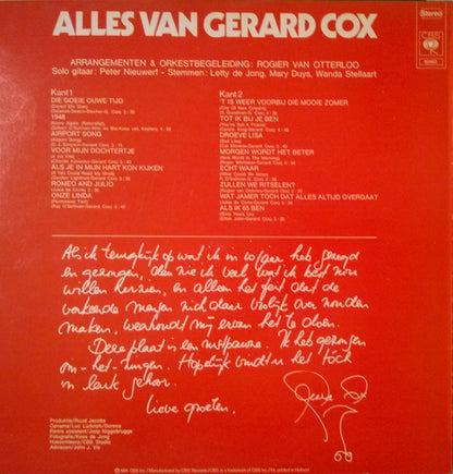 Gerard Cox - Die Goeie Ouwe Tijd: Alles Van Gerard Cox (LP)