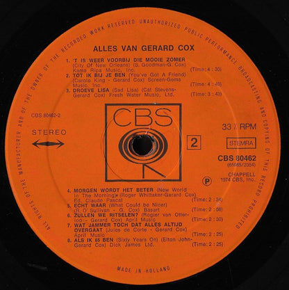 Gerard Cox - Die Goeie Ouwe Tijd: Alles Van Gerard Cox (LP)