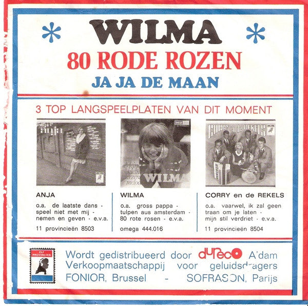 Wilma - 80 Rode Rozen 38150 Vinyl Singles Goede Staat