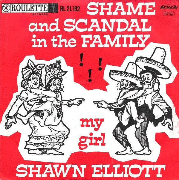 Shawn Elliott - Shame And Scandal In The Family Vinyl Singles Vinyl Very Good (VG) <br> Hoes Good Plus (G+)