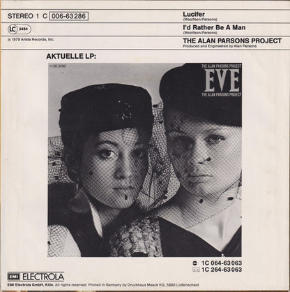 Alan Parsons Project - Lucifer Vinyl Singles Vinyl Very Good (VG) <br> Hoes Good Plus (G+)