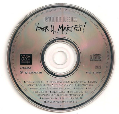 Paul de Leeuw - Voor U, Majesteit! (CD) Compact Disc Goede Staat
