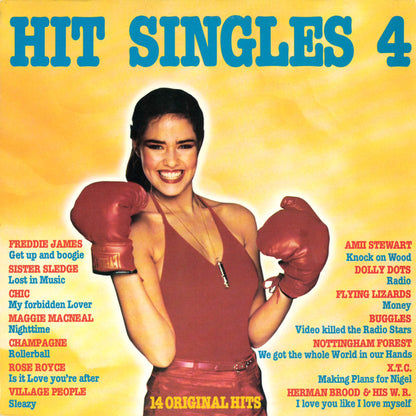 Various - Hit Singles 4 (14 Original Hits) (LP) Vinyl LP Vinyl Very Good (VG) <br> Hoes Good Plus (G+)