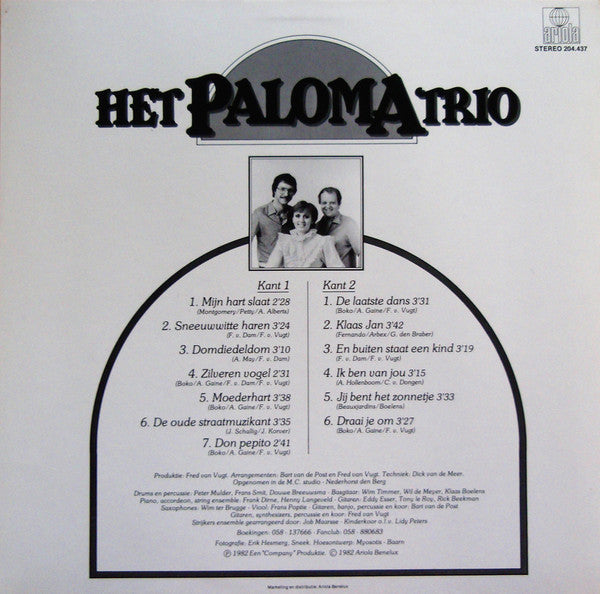 Paloma Trio - Het Paloma Trio (LP) Vinyl LP Vinyl Very Good (VG) <br> Hoes Good Plus (G+)
