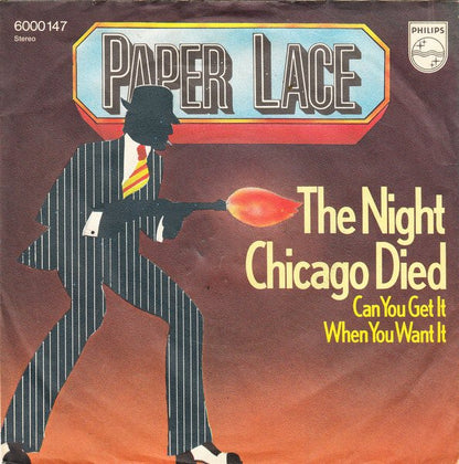 Paper Lace - The Night Chicago Died Vinyl Singles Vinyl Very Good (VG) <br> Hoes Good Plus (G+)