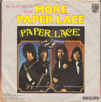 Paper Lace - The Night Chicago Died Vinyl Singles Vinyl Very Good (VG) <br> Hoes Good Plus (G+)