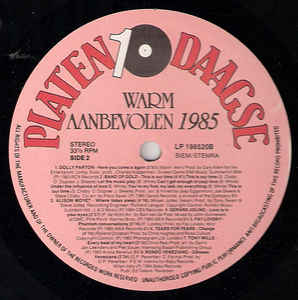 Various - Warm Aanbevolen 1985 (LP) 44823