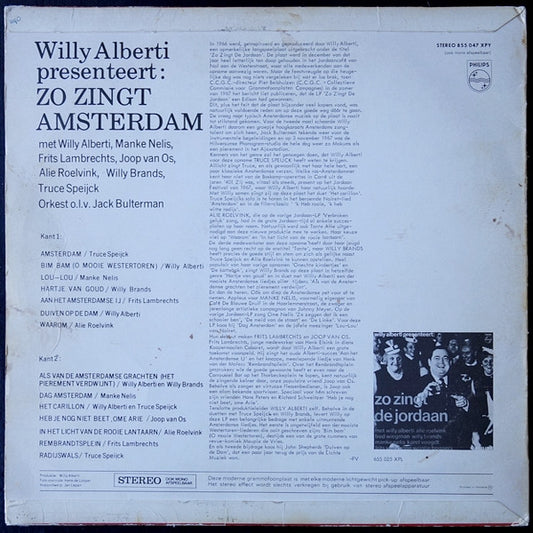 Various - Willy Alberti Presenteert: Zo Zingt Amsterdam (LP) 51270