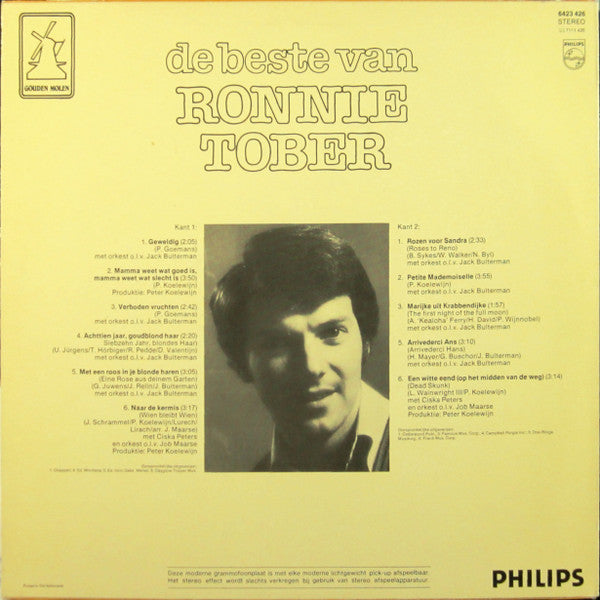 Ronnie Tober - De Beste Van Ronnie Tober (LP) 50281 Vinyl LP VINYLSINGLES.NL