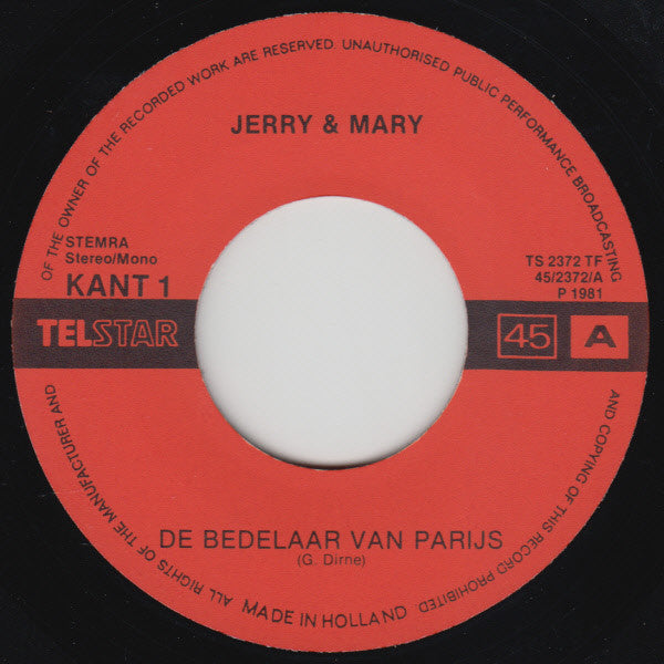 Jerry En Mary Bey - De Bedelaar Van Parijs