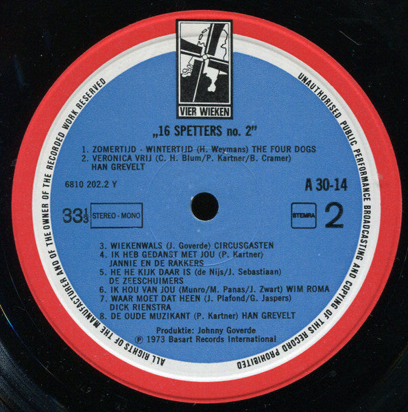 Various - 16 Spetters No. 2 (LP) 50708
