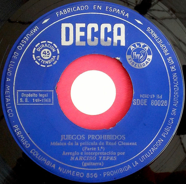 Narciso Yepes - Juegos Prohibidos 17222 Vinyl Singles Goede Staat