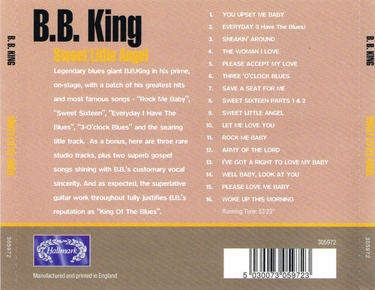B.B. King - Sweet Little Angel (CD) Compact Disc Goede Staat "VINYLSINGLES.NL"