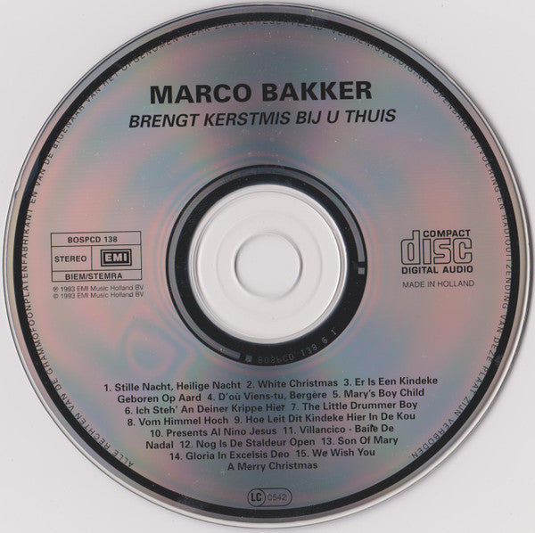 Marco Bakker - Brengt Kerstmis Bij U Thuis (CD) Compact Disc Goede Staat