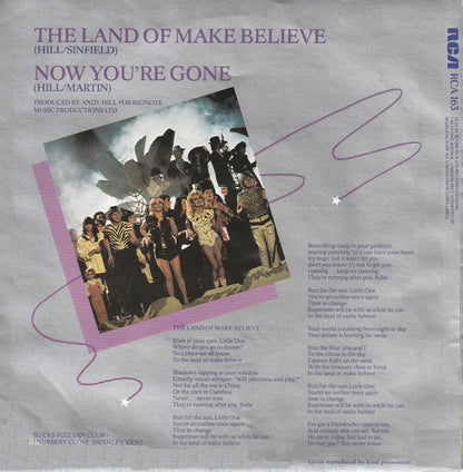 Bucks Fizz - The Land Of Make Believe 38074 Vinyl Singles Hoes: Sticker