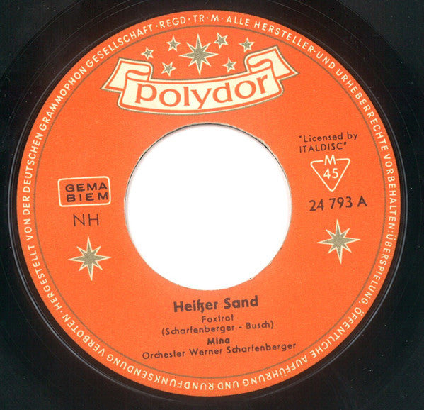 Mina - Heißer Sand Vinyl Singles Vinyl Very Good (VG) <br> Hoes Generic