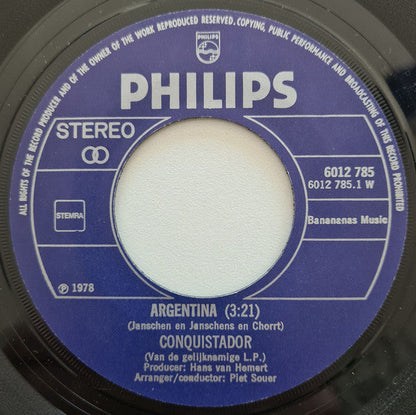 Conquistador - Argentina 12734 Vinyl Singles Hoes: Generic
