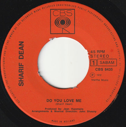 Sharif Dean - Do You Love Me? Vinyl Singles Media VG+ / Sleeve Generic