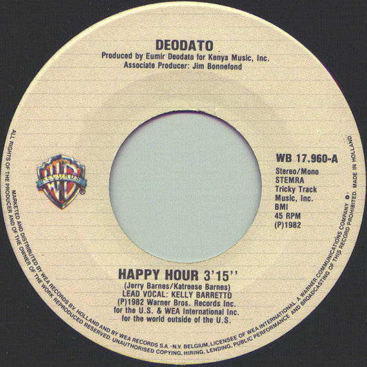 Deodato - Happy Hour 19508 Vinyl Singles Hoes: Generic