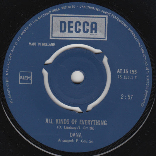 Dana - All Kinds Of Everything 39456 Vinyl Singles Hoes: Generic