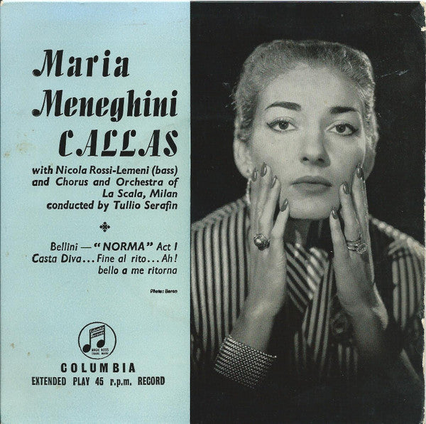 Maria Callas With Nicola Rossi-Lemeni - Norma Vinyl Singles Vinyl Very Good (VG) <br> Hoes Good Plus (G+)