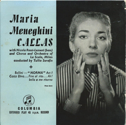Maria Callas With Nicola Rossi-Lemeni - Norma Vinyl Singles Vinyl Very Good (VG) <br> Hoes Good Plus (G+)