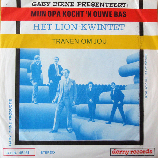 Lion-kwintet - Mijn Opa Kocht 'n Ouwe Bas Vinyl Singles Vinyl Goed / Hoes Tekst