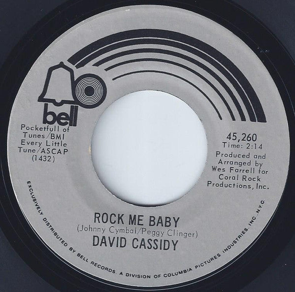 David Cassidy - Rock Me Baby 39234 Vinyl Singles Goede Staat