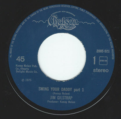 Jim Gilstrap - Swing Your Daddy Vinyl Singles Vinyl Very Good (VG) <br> Hoes Generic