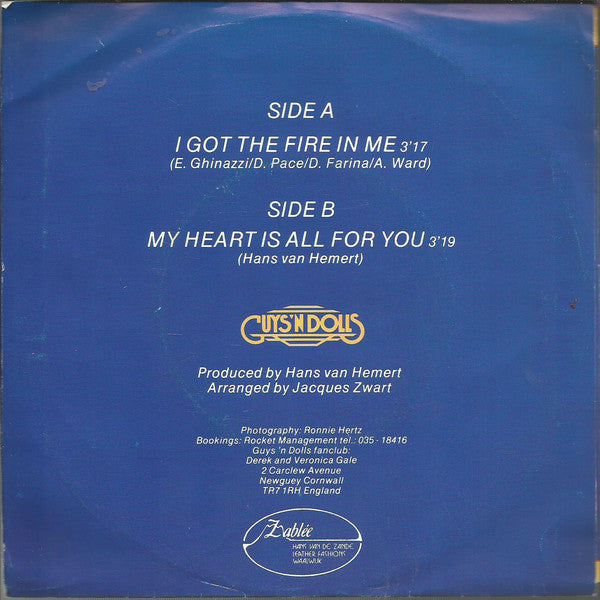 Guys 'N' Dolls - I Got The Fire In Me 27968 Vinyl Singles
