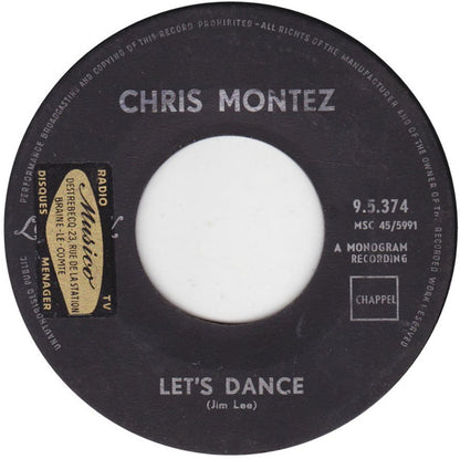 Chris Montez - Let's Dance Vinyl Singles Vinyl Very Good (VG) <br> Hoes Generic