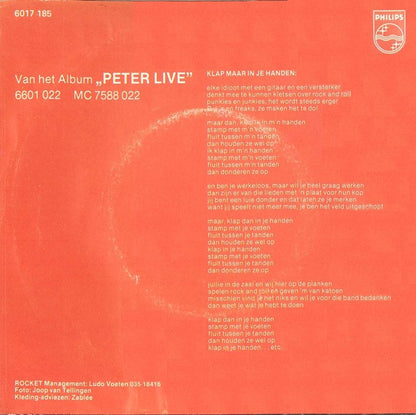 Peter Koelewijn & Zijn Rockets - Klap Maar In Je Handen Vinyl Singles Vinyl Very Good (VG) <br> Hoes Good Plus (G+)