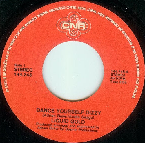 Liquid Gold - Dance Yourself Dizzy 36888 Vinyl Singles Vinyl Very Good (VG) <br> Hoes Good Plus (G+)