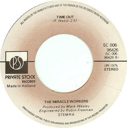 Miracle Workers - Something Vinyl Singles Vinyl Very Good (VG) <br> Hoes Generic