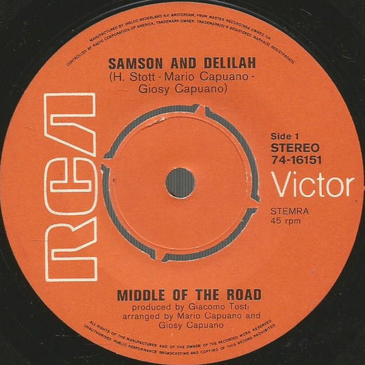 Middle Of The Road - Samson & Delilah 39308 Vinyl Singles Hoes: Generic