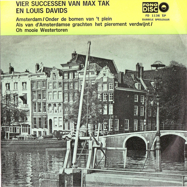 René Staal met orkestbegeleiding - Vier successen van max tak en Louis Davids Vinyl Singles EP Vinyl Very Good (VG) <br> Hoes Good Plus (G+)