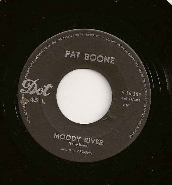 Pat Boone - Moody River Vinyl Singles Vinyl (VG) <br> Hoes Generic