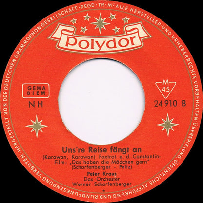 Peter Kraus - Western Rose Vinyl Singles Vinyl Very Good (VG) <br> Hoes Generic