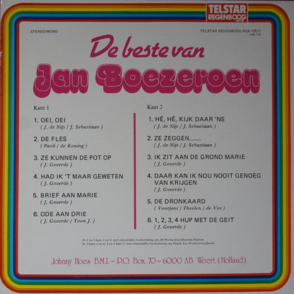 Jan Boezeroen - De Beste Van Jan Boezeroen (LP) Vinyl LP Vinyl Very Good (VG) <br> Hoes Good Plus (G+)
