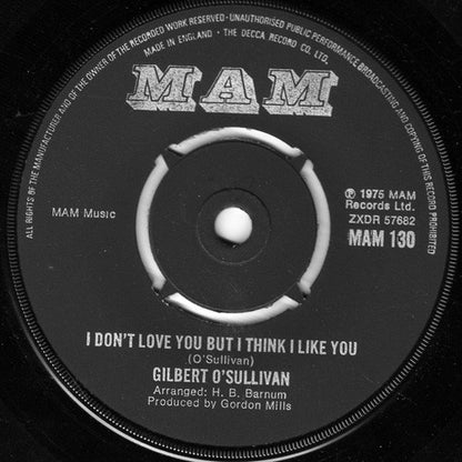 Gilbert O'Sullivan - I Don't Love You But I Think I Like You