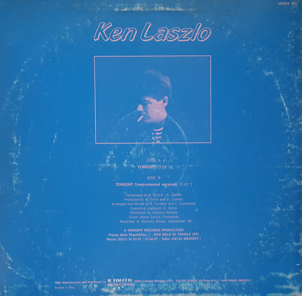 Ken Laszlo - Tonight Vinyl Singles Goede Staat