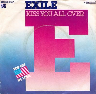 Exile - Kiss You All Over Vinyl Singles Vinyl (VG) <br> Hoes (G+)