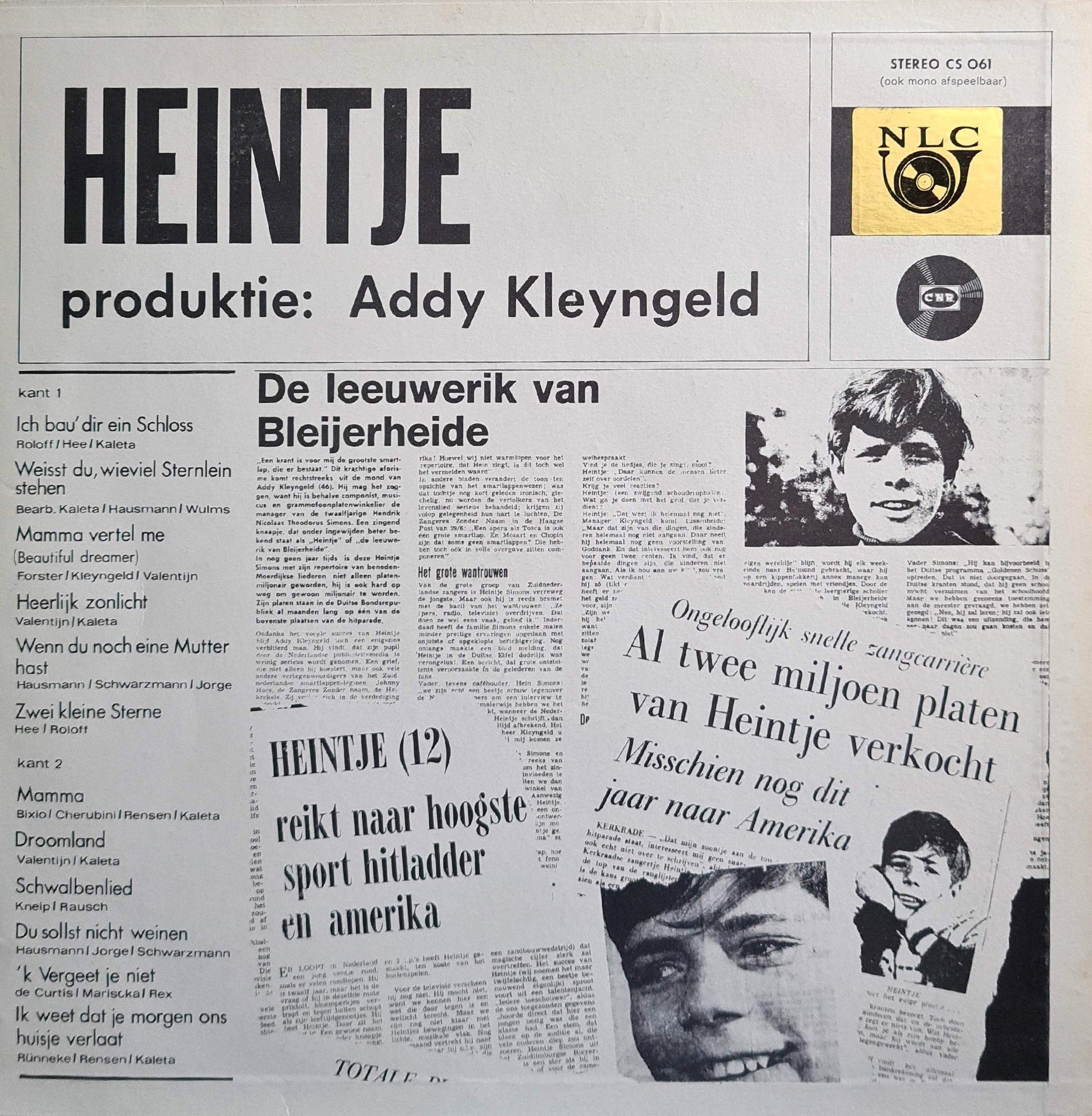 Heintje - Heintje (LP) 47040 Vinyl LP Goede Staat