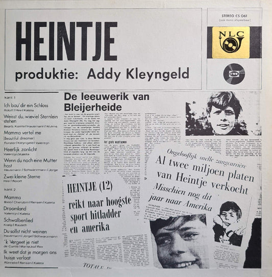 Heintje - Heintje (LP) Vinyl LP Vinyl Zeer Goed / Hoesje Goed "VINYLSINGLES.NL"