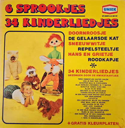 Kwikstaartjes - 6 Sprookjes – 34 Kinderliedjes (LP) Vinyl LP Dubbel Vinyl (VG) <br> Hoes (G)