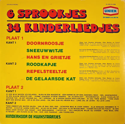 Kwikstaartjes - 6 Sprookjes – 34 Kinderliedjes (LP) Vinyl LP Dubbel Vinyl (VG) <br> Hoes (G)